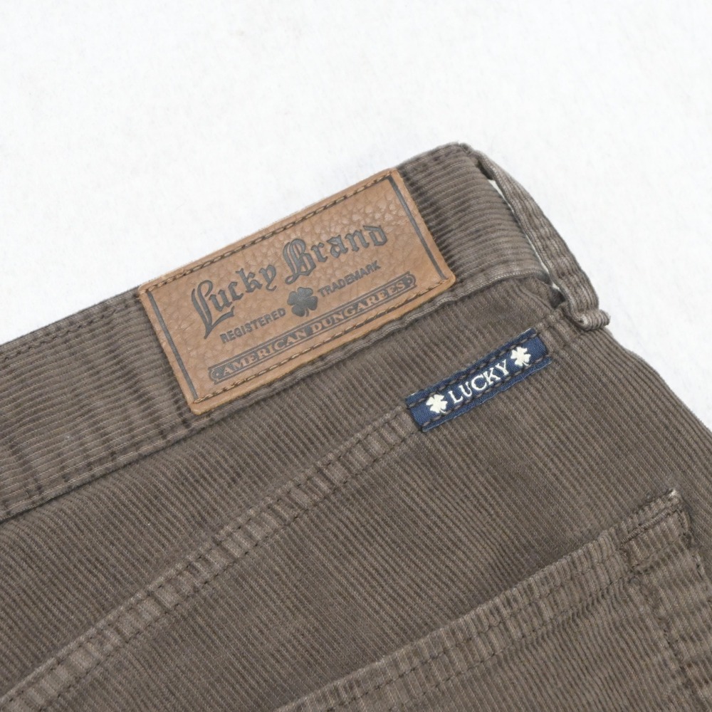 Lucky Brand 361 Vintage Straight Corduroy Pants Mens 38x30 Brown 5-Pocket